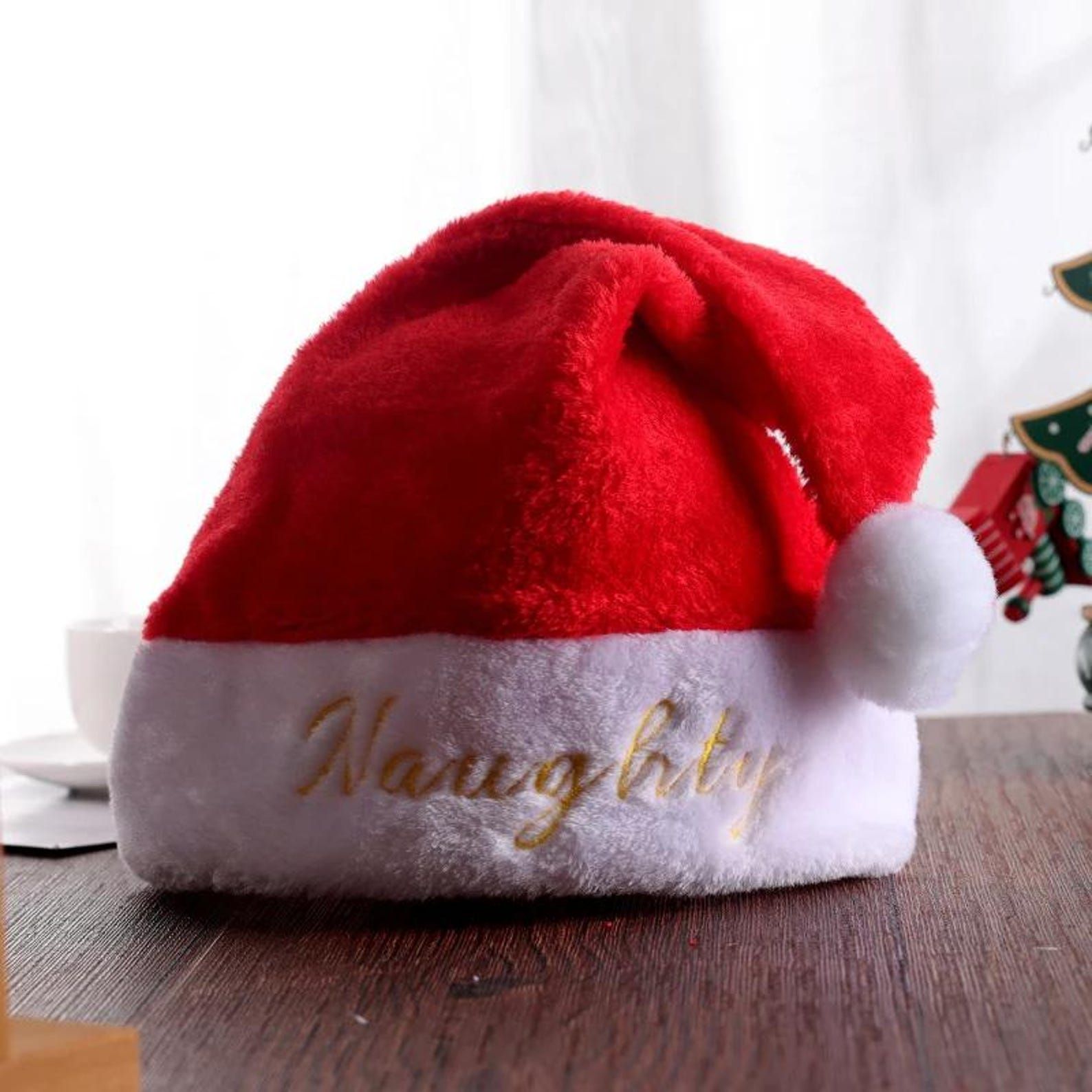 Embroidery Names - Personalized Embroidery Santa Hats with Names,