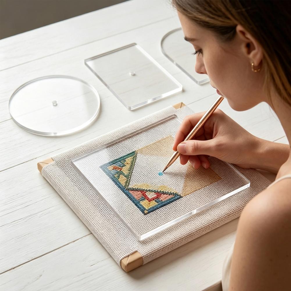 Embroidery Canvas - 5PCS Embroidery Acrylic Templates Set Round/Square/Rectangle/Oval/Arch