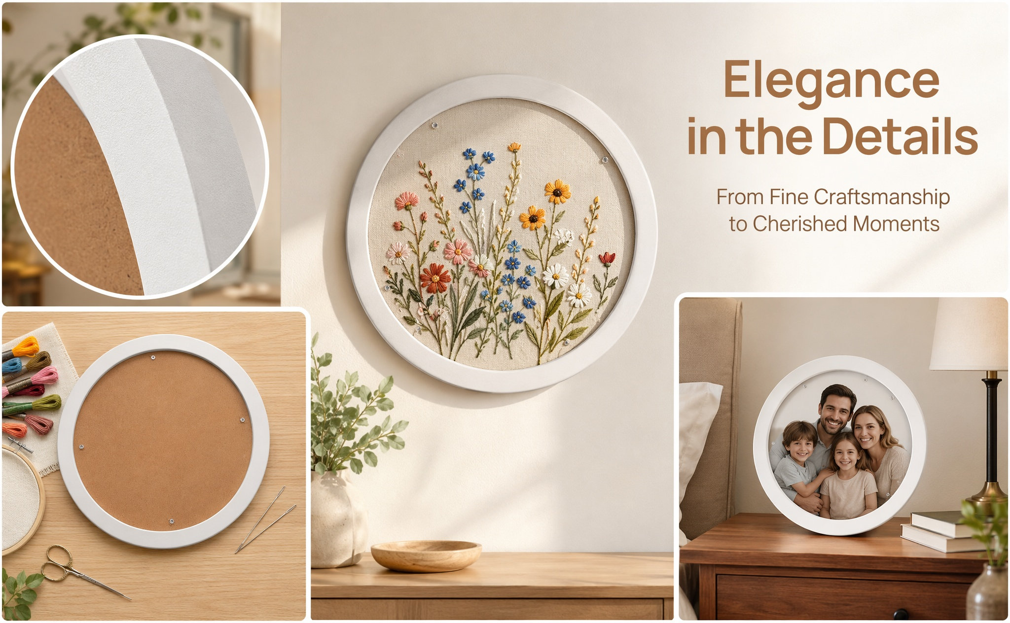 Embroidery Canvas - 14 Inch Circular Embroidery Display Frame