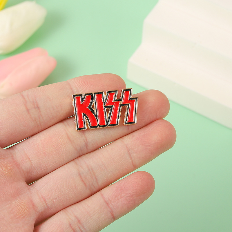 Embroidery Initials - KISS Band Pin English Letters KISS