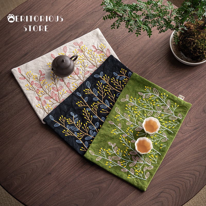 Embroidery Canvas - Chinese Handmade Embroidery Tea Mat Creative