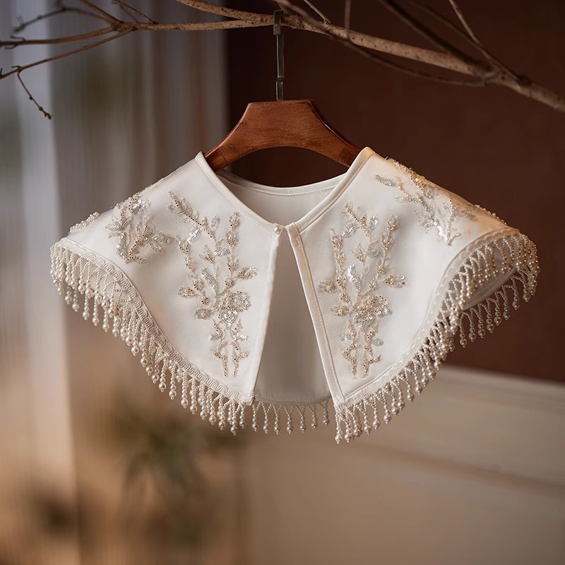 Embroidery Beads - Women's Embroidery Pearl Beaded Pashmina Female