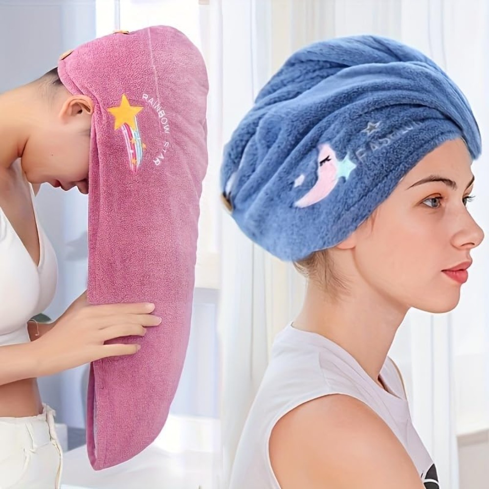Embroidery Hat Machine - 2 Packs Dry Hair Towel, Hair