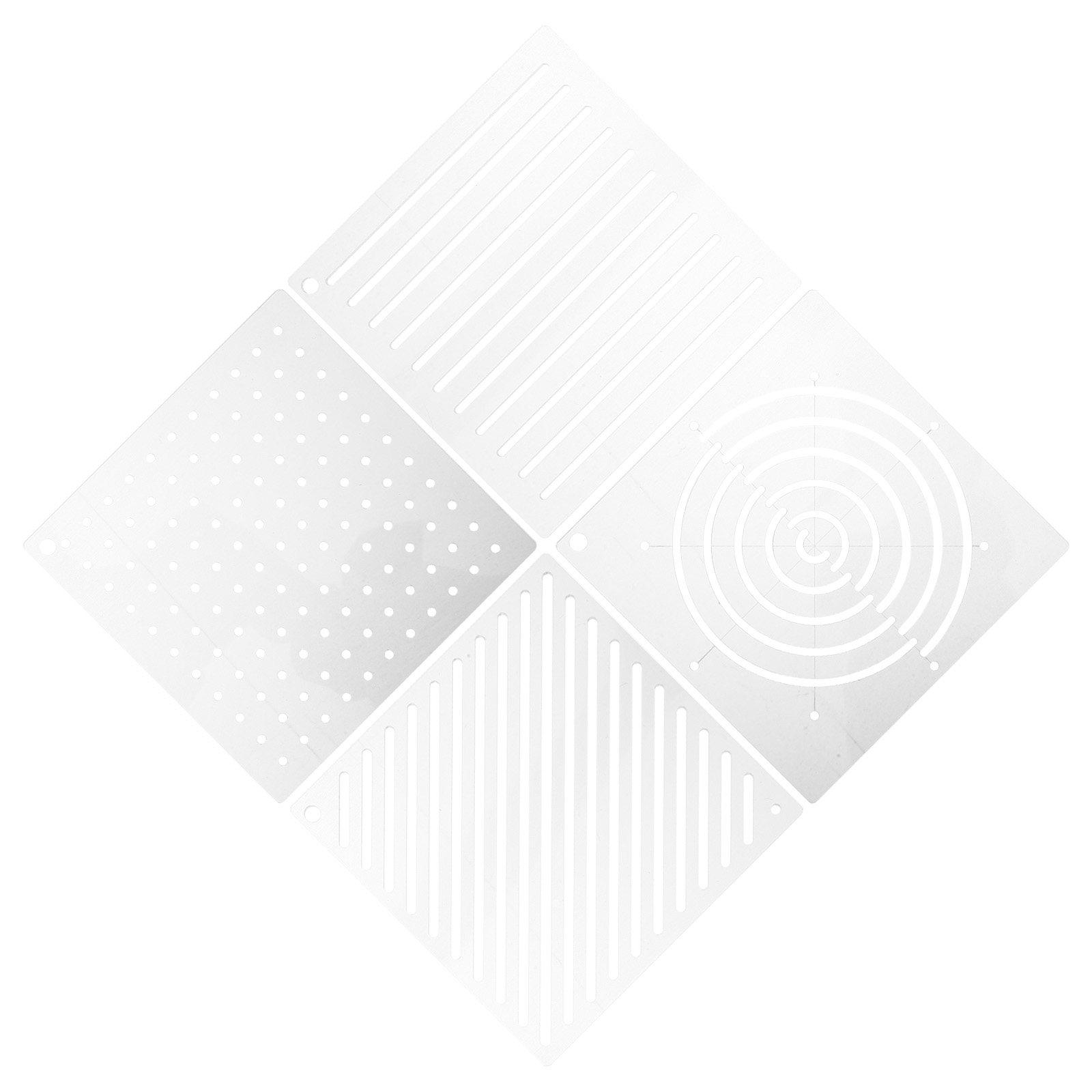 Embroidery In The Piece - Acrylic Quilting Templates 4 Piece Transparent