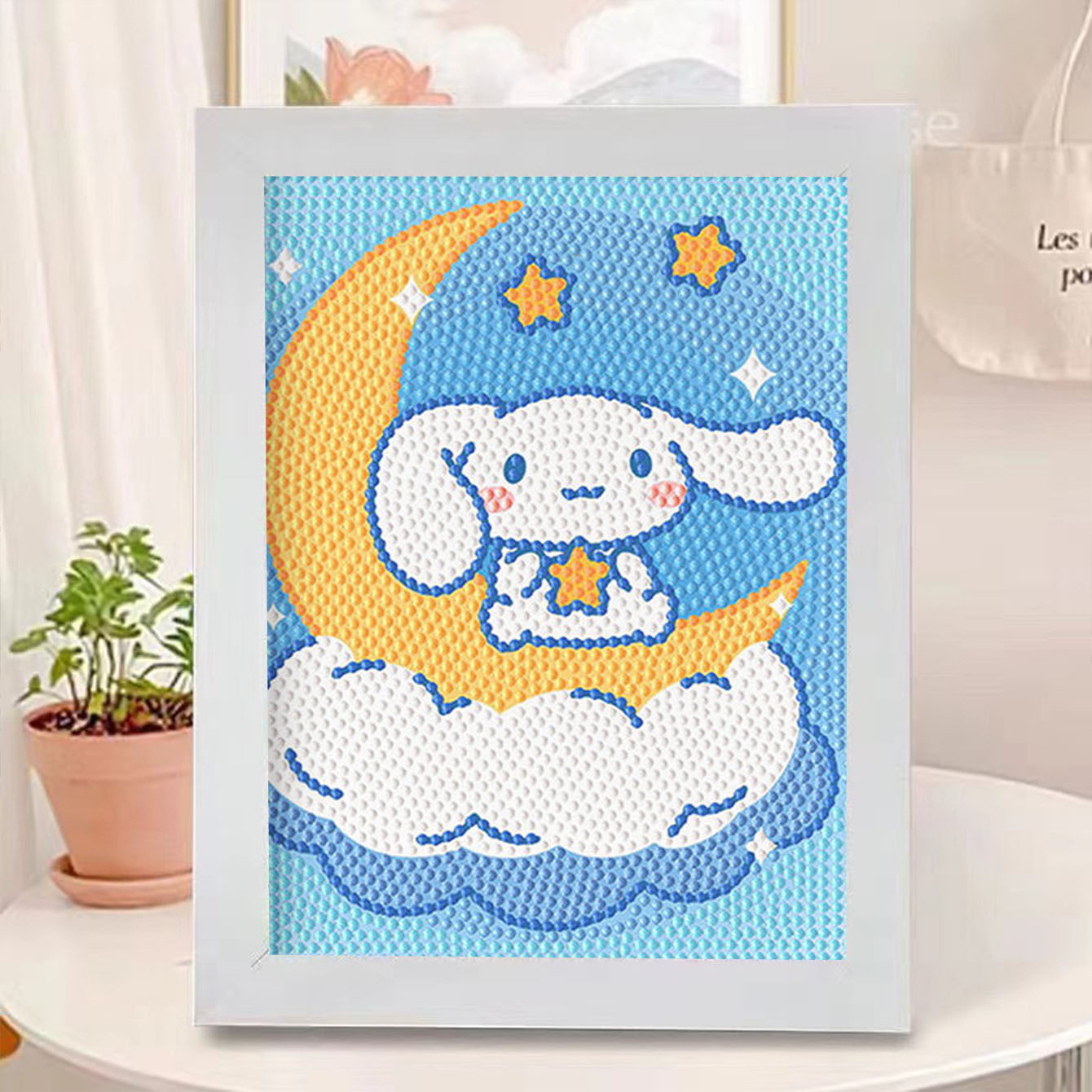 Embroidery Handicraft - Sanliou Moon Jade Guigou Crystal Full