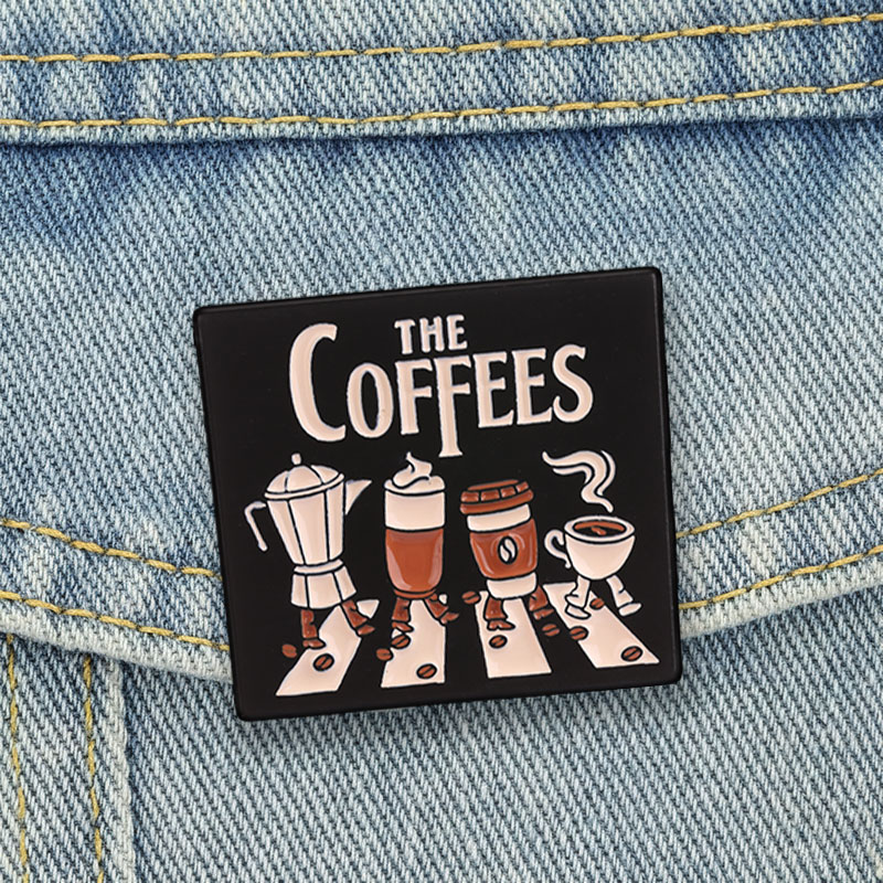 The Coffees Enamel Pins Abbey  - Embroidery Initials recension och pris