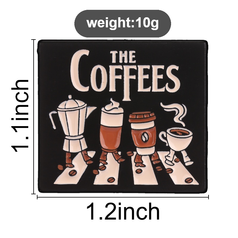 The Coffees Enamel Pins Abbey  - Embroidery Initials recension och pris