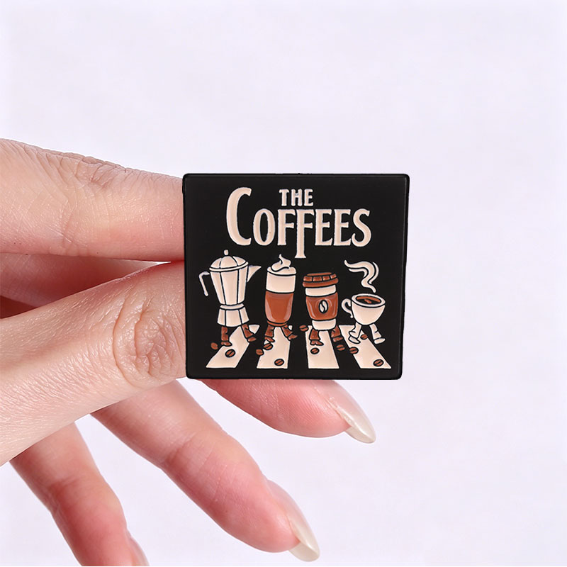 The Coffees Enamel Pins Abbey  - Embroidery Initials recension och pris