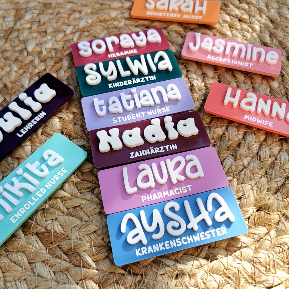 Personalized Name Brooch Badge - Embroidery Names recension och pris