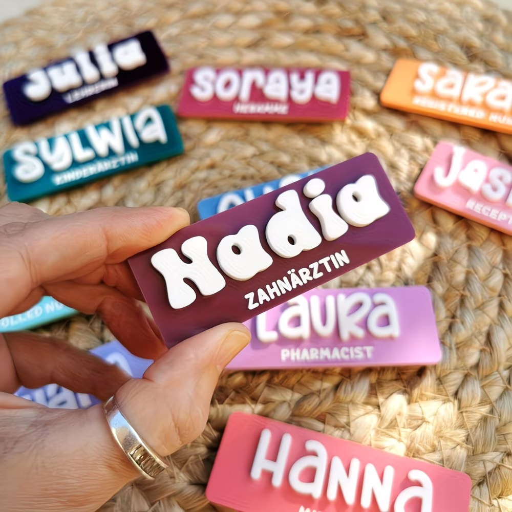 Personalized Name Brooch Badge - Embroidery Names recension och pris