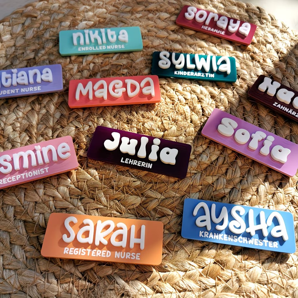 Personalized Name Brooch Badge - Embroidery Names recension och pris