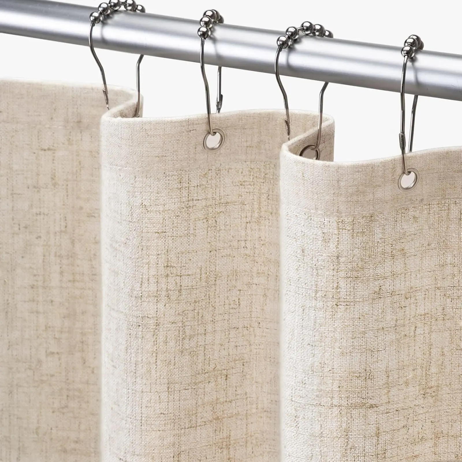 Linen Shower Curtain Beige Boh - Linen Fabric Natural recension och pris