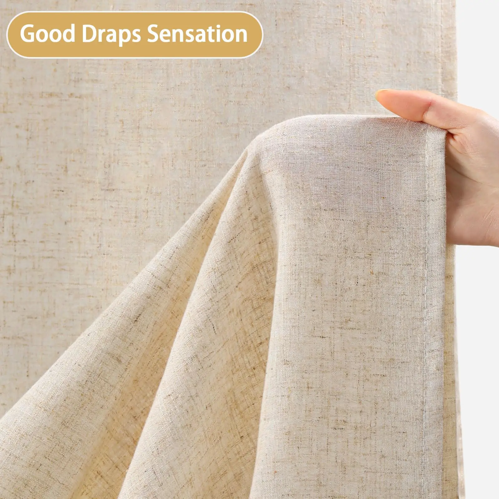 Linen Shower Curtain Beige Boh - Linen Fabric Natural recension och pris
