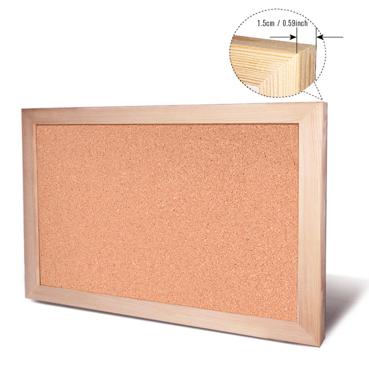Vintage Pine Wood Frame Cork B - Frame Display Wood recension och pris