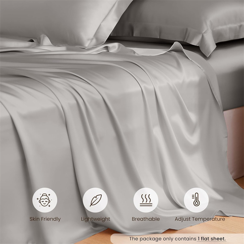 Luxury 100% Mulberry Silk Flat - Linen Fabric Natural recension och pris