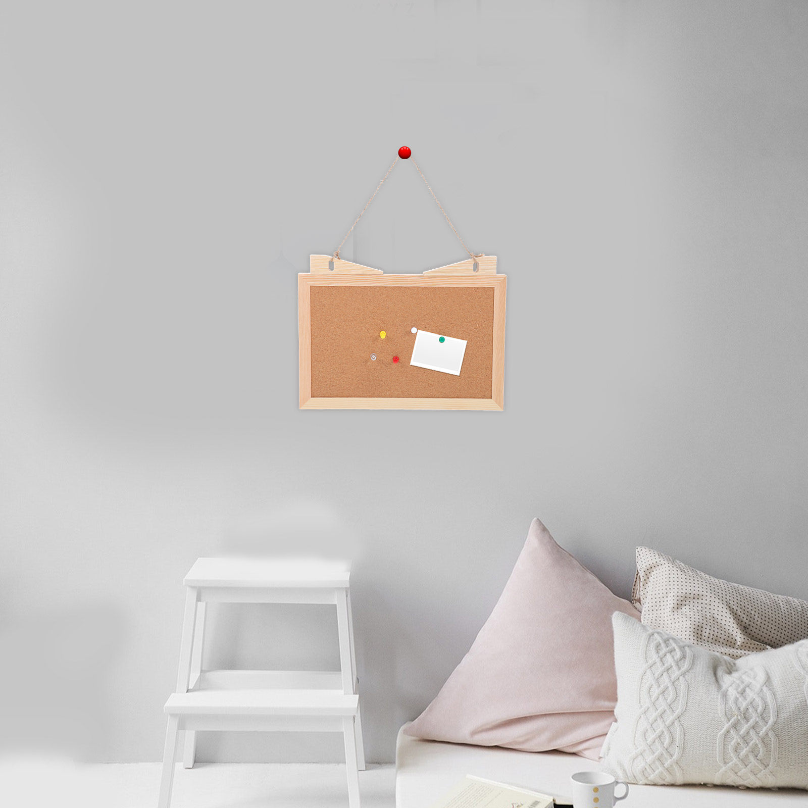 Small Cork Board for Desk Wood - Frame Display Wood recension och pris