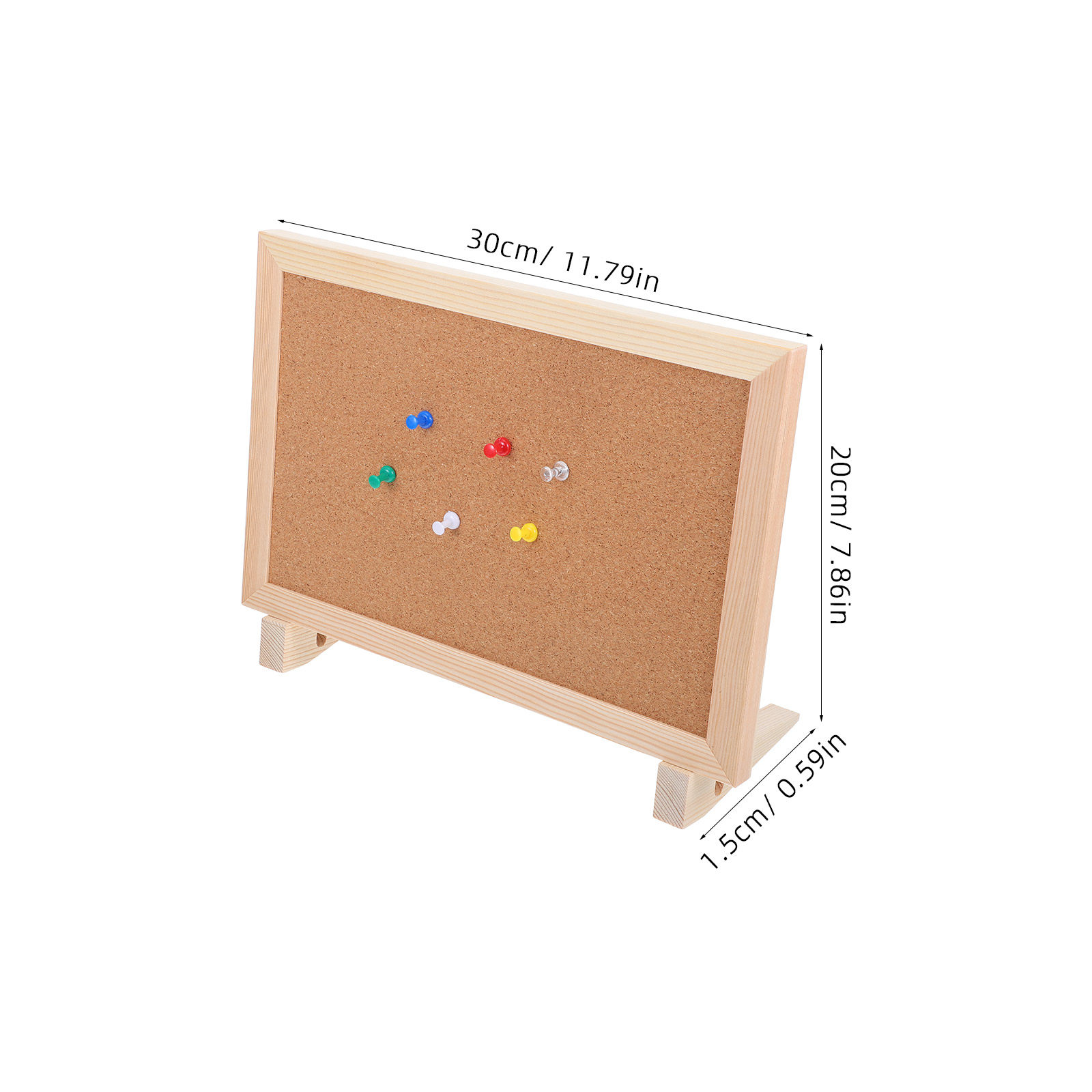 Small Cork Board for Desk Wood - Frame Display Wood recension och pris