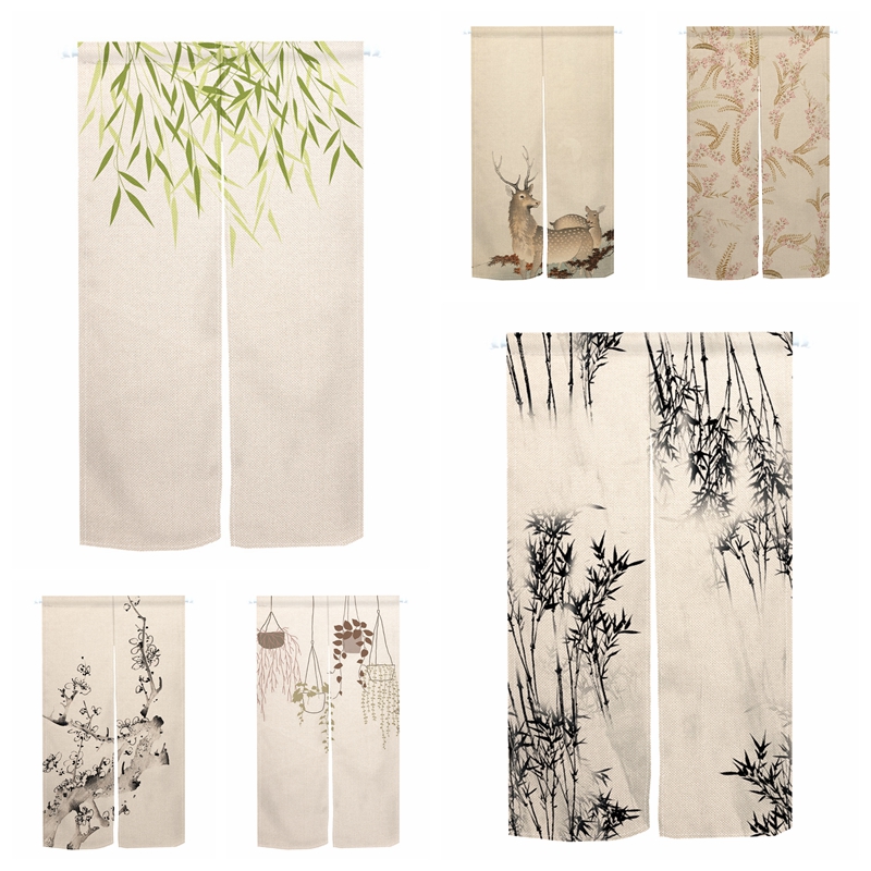 Nature Inspired Noren Door Cur - Linen Fabric Natural recension och pris