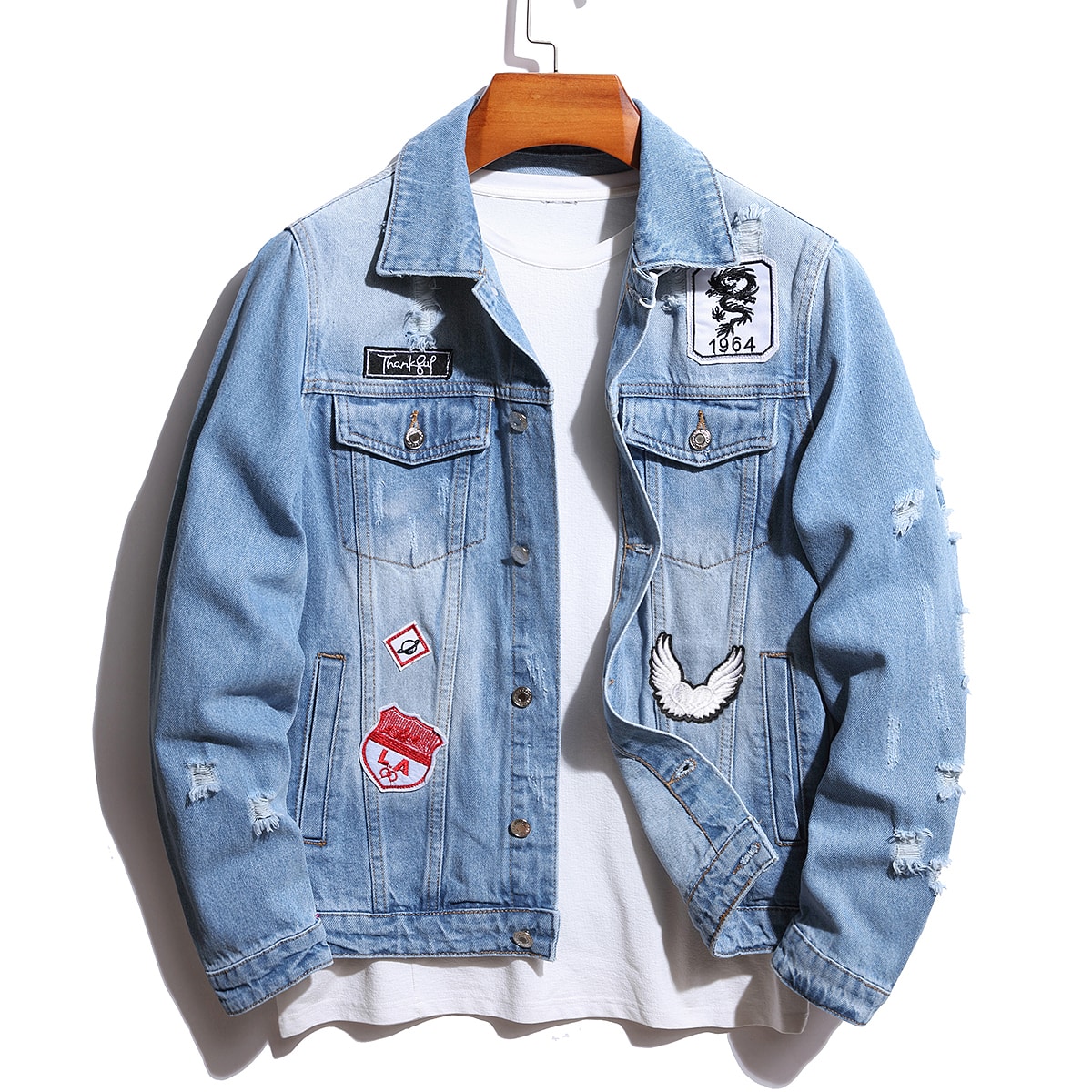 Vintage Men's Ripped Baggy Win - Embroidery Art recension och pris