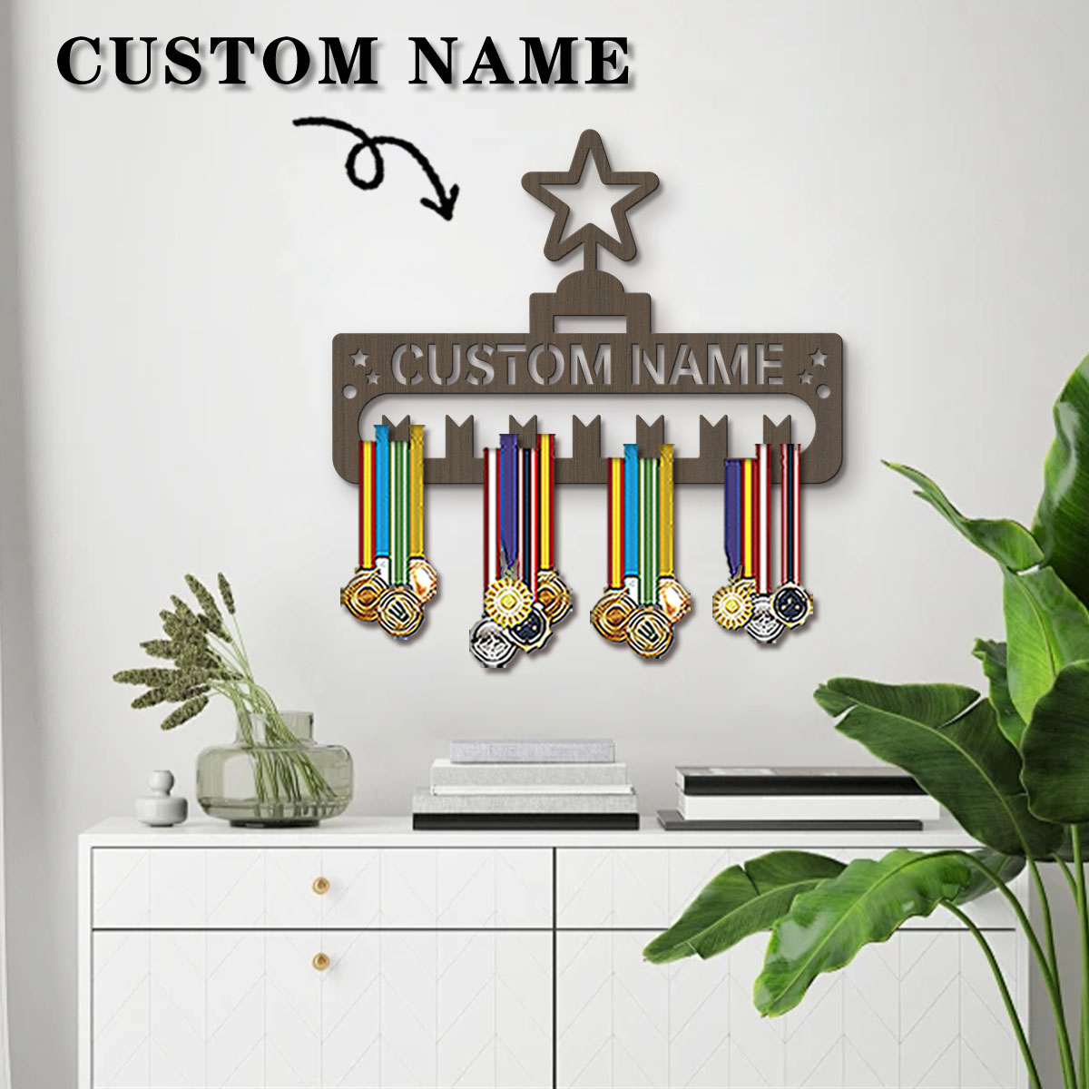 1pc Custom Modern Style Cartoo - Frame Display Wood recension och pris