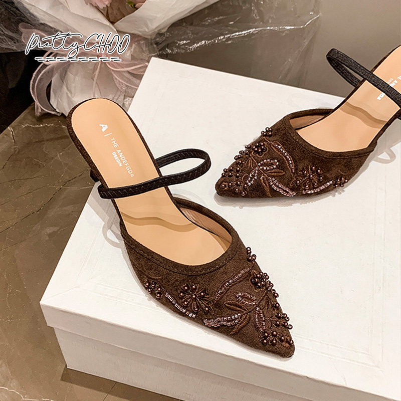 Pearl Beads Slingback Pump Sho - Embroidery Beads recension och pris
