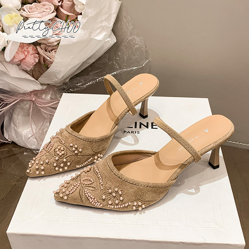Pearl Beads Slingback Pump Sho - Embroidery Beads recension och pris