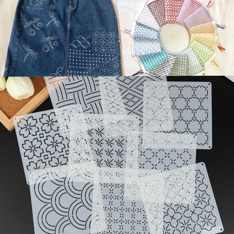 9/32Pcs Sashiko Embroidery Tem - Embroidery Handicraft recension och pris