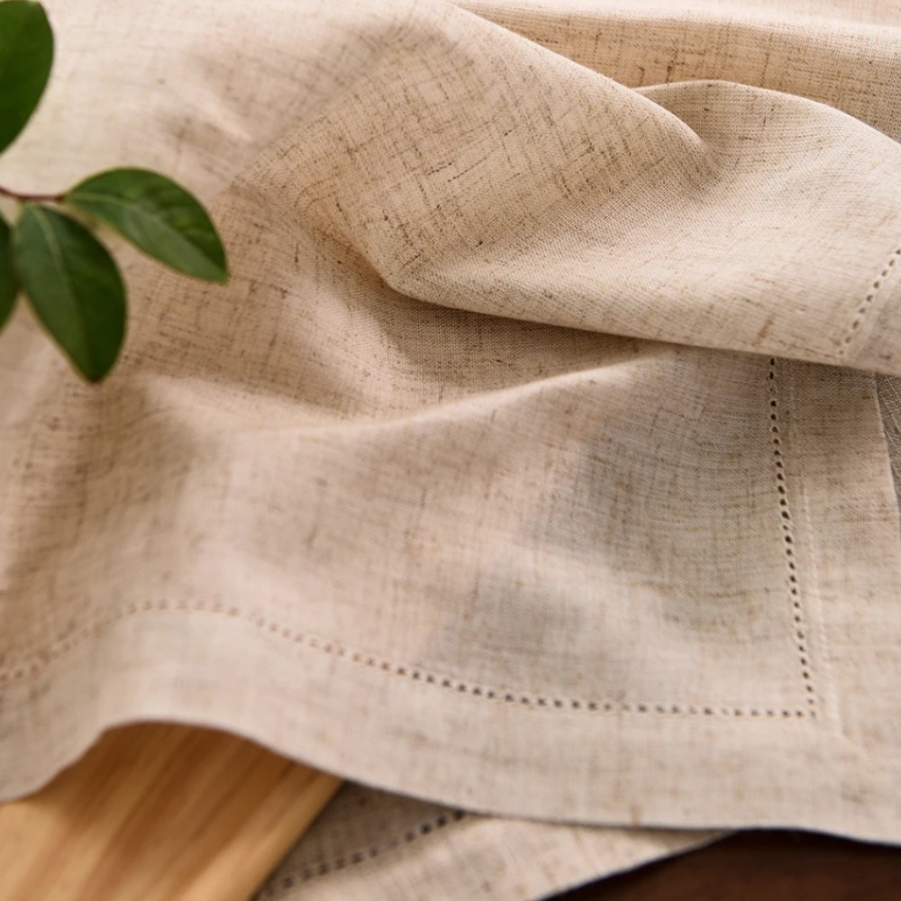 1/5/10pcs Hemstitched Linen Kh - Linen Fabric Natural recension och pris