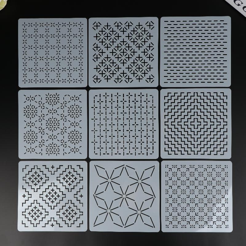 9/32Pcs Sashiko Embroidery Tem - Embroidery Handicraft recension och pris