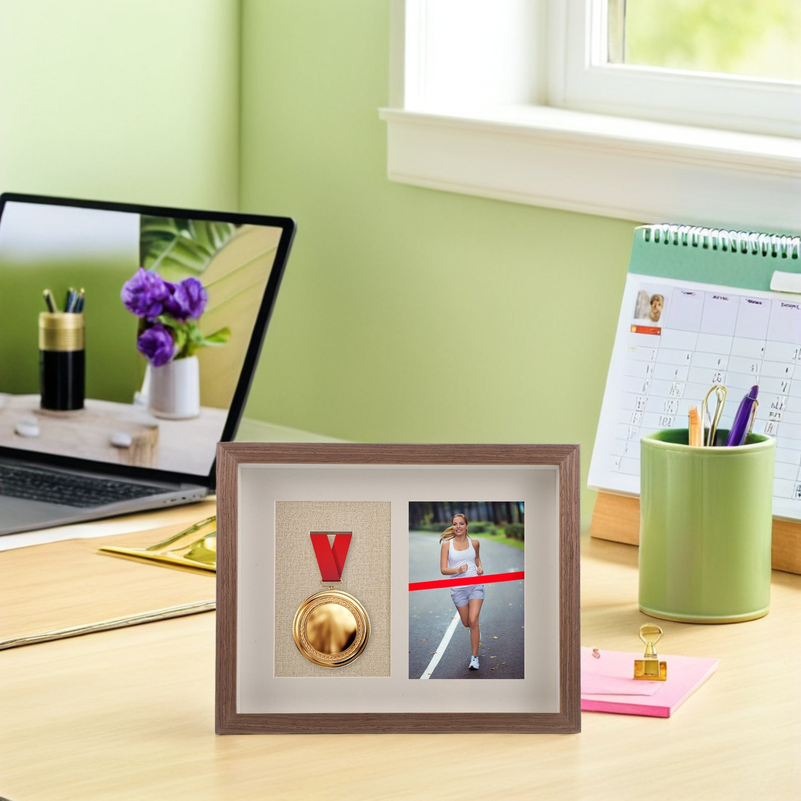 Single Medal Display Case Wood - Frame Display Wood recension och pris