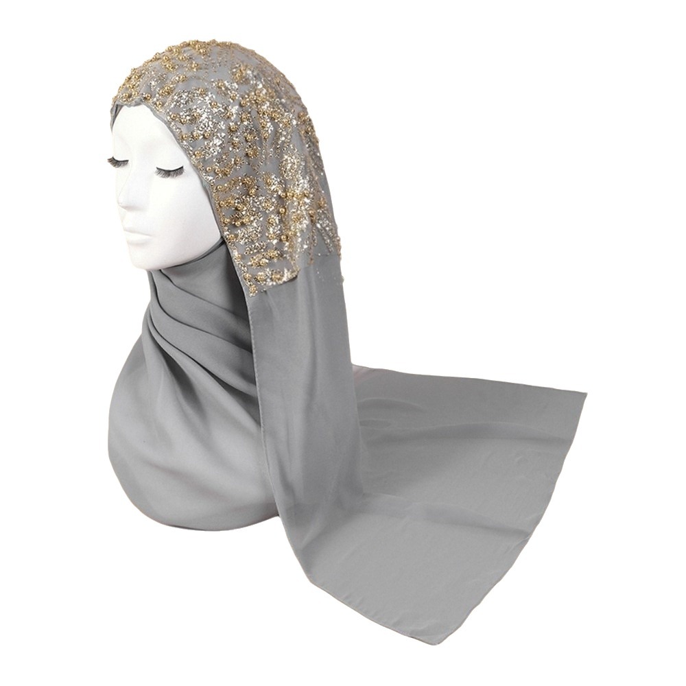 Fashion Silk Pearl Chiffon Hij - Embroidery Beads recension och pris