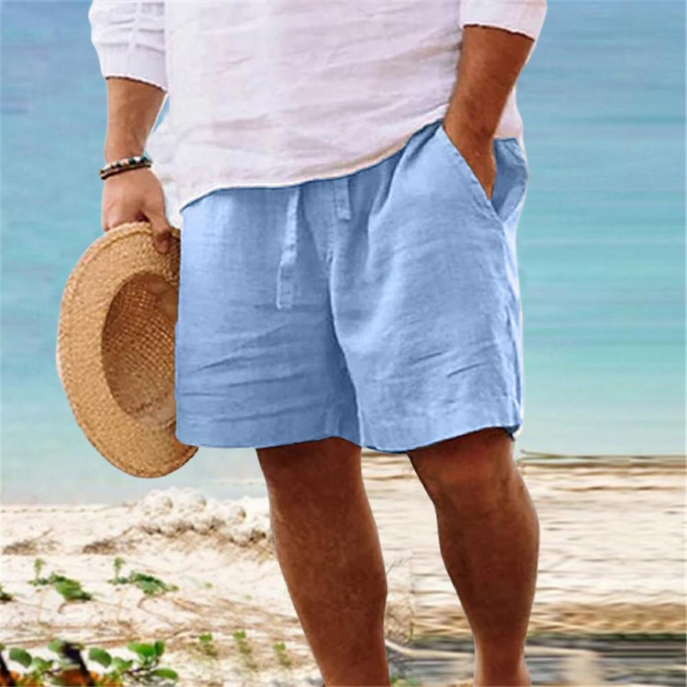 2024 New Men'S Cotton Linen Sh - Linen Fabric Natural recension och pris