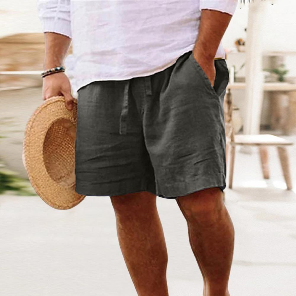 2024 New Men'S Cotton Linen Sh - Linen Fabric Natural recension och pris