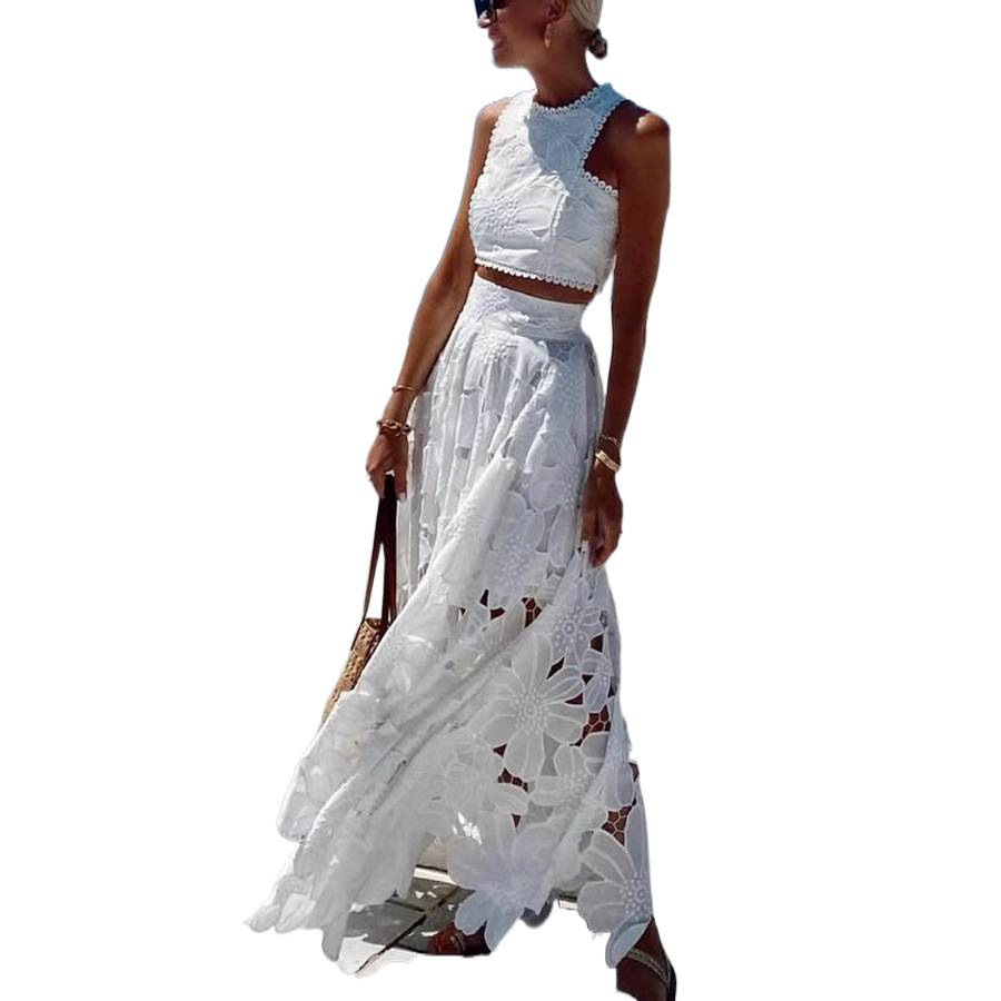 Women's White Floral Lace Embr - Embroidery In The Piece recension och pris