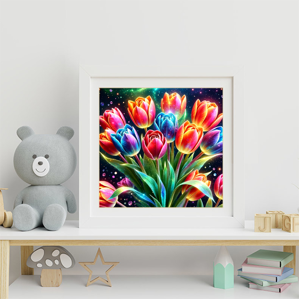 Diamond Mosaic Tulip Flower Su - Embroidery Handicraft recension och pris